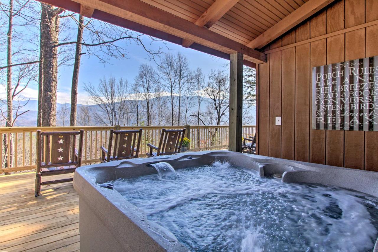Panoramic-View Gatlinburg Cabin With Private Hot Tub Esterno foto