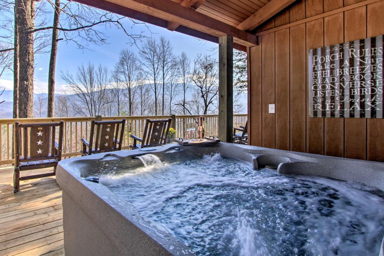 Panoramic-View Gatlinburg Cabin With Private Hot Tub Esterno foto